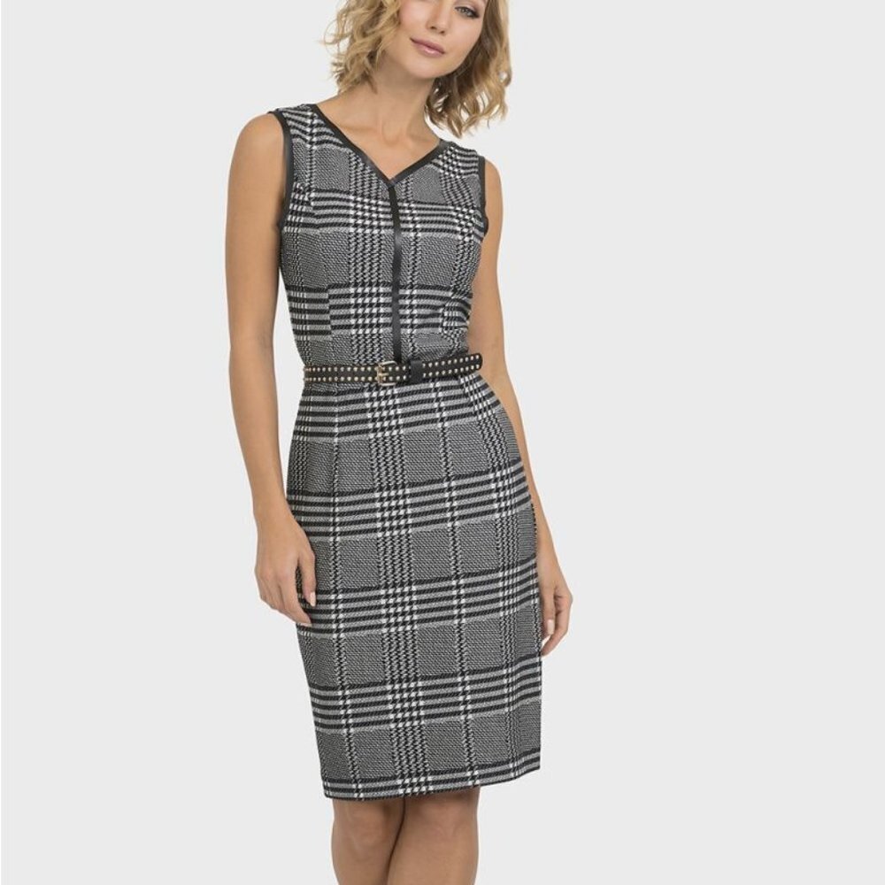 *NWT* Joseph Ribkoff Grey/Multi Dress Style 193821